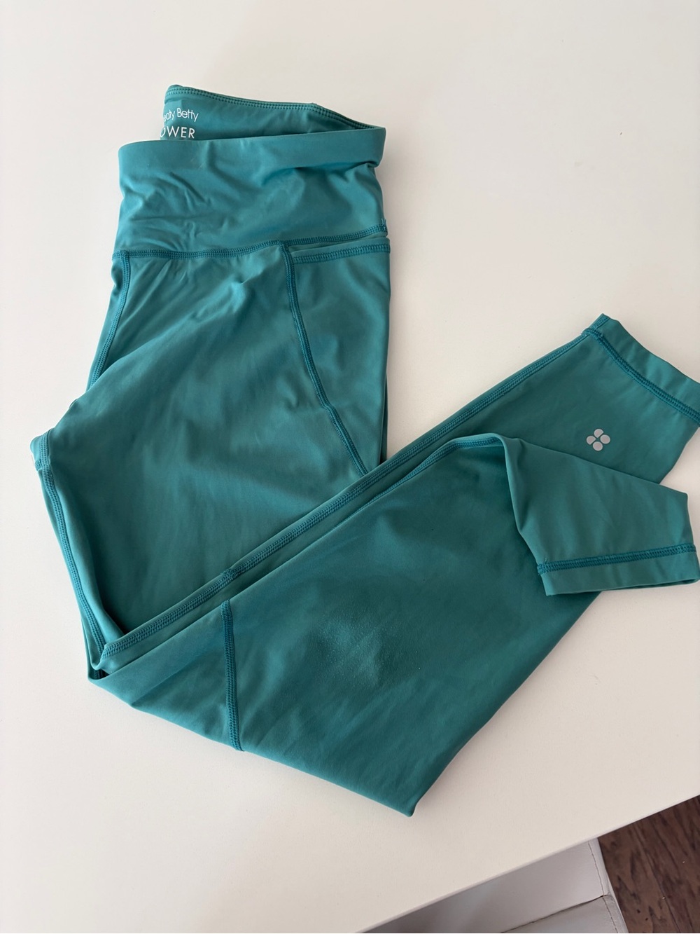 Sweaty Betty Teal Power Leggings 7/8 Length
